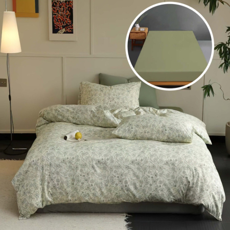 Lenjerii de pat - Lenjerie pat tricot bumbac 100 % cu husă-zani