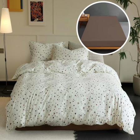 Textile pentru casă - Lenjerie pat tricot bumbac 100 % cu husă-zian