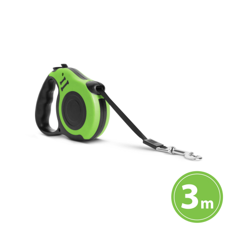 Îngrijire animale - Lesă automată - 3 m - verde