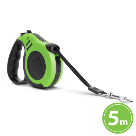 Îngrijire animale - Lesă automată - 5 m - verde