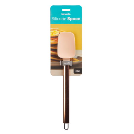 Articole pentru casă - Lingură de silicon - culoare piersic - 28 x 5 x 1,7 cm