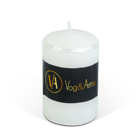 Articole pentru casă - Lumânare cilindrică – albă, fără parfum – 130 g