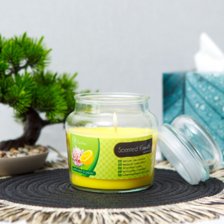 Lumânare parfumată – borcan cu capac – Sweet lemon & peony – 310 g [2]