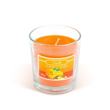 Articole pentru casă - Lumânare parfumată - portocale și ghimbir - 120 g