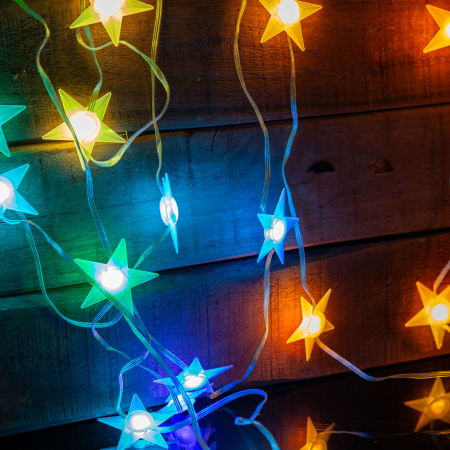Lumină inteligentă șir - stea - USB - 25 LED-uri RGB - 5 m - Bluetooth [1]