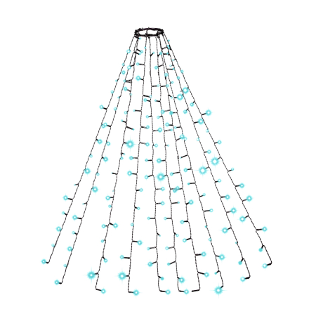 Lumini brad LED - 1.9 m - 120 LEDuri, alb rece - IP44 [1]