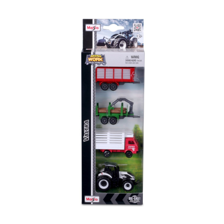 Mașinuțe, Motociclete, Elicoptere, Avioane - MAISTO SET 4 UTILIAJE AGRICOLE VALTRA