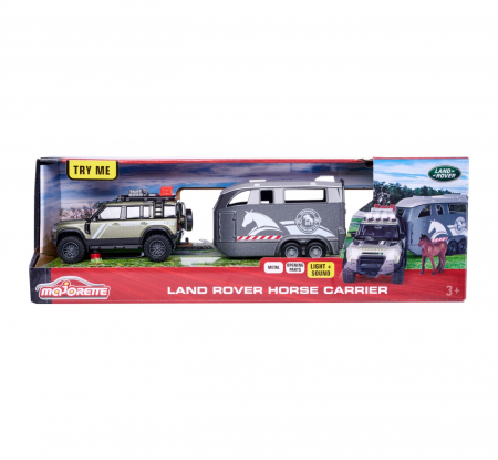 Universul Copiilor - MAJORETTE LAND ROVER CU REMORCA PENTRU CAI 