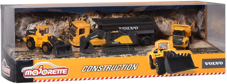 Universul Copiilor - MAJORETTE SET 4 MASINUTE METALICE VOLVO 7.5CM