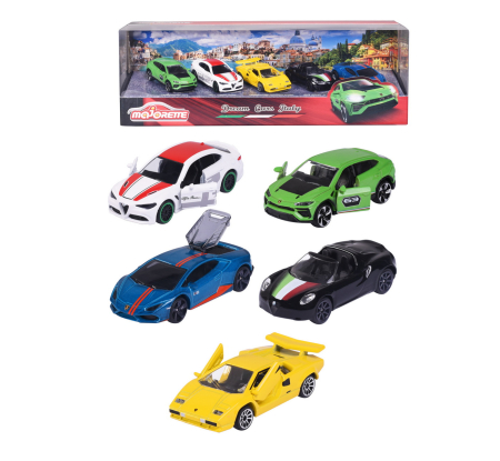 Universul Copiilor - MAJORETTE SET 5 MASINI DIN METAL DREAMS ITALY