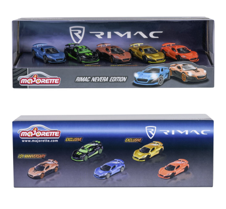 Universul Copiilor - MAJORETTE SET 5 MASINUTE RIMAC NEVERA EDITION GIFTPACK