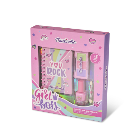 Cosmetice pentru copii - MARTINELIA SUPER GIRL SET INFRUMUSETARE SI NOTEBOOK