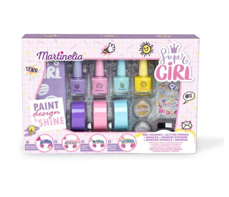 Cosmetice pentru copii - MARTINELIA SUPER GIRL SET PENTRU UNGHII SI BRATARI