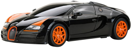 MASINA CU TELECOMANDA BUGATTI GRAND SPORT VITESSE NEGRU CU SCARA 1 LA 24 [3]