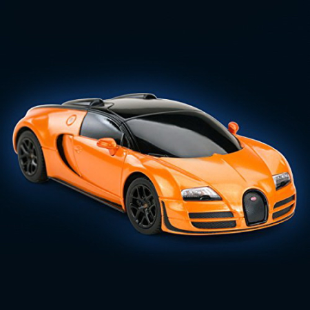MASINA CU TELECOMANDA BUGATTI GRAND SPORT VITESSE PORTOCALIU CU SCARA 1 LA 24 [3]