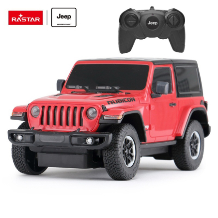 MASINA CU TELECOMANDA JEEP WRANGLER JL ROSU SCARA 1 LA 24 [7]