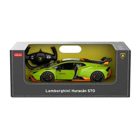 Mașinuțe cu telecomandă - MASINA CU TELECOMANDA LAMBORGHINI HURACAN STO VERDE SCARA 1 LA 14