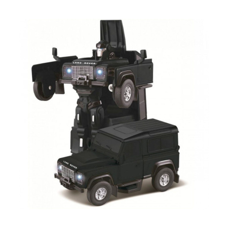 MASINUTA METALICA CONVERTIBILA LAND ROVER DEFENDER NEGRU CU SCARA 1 LA 32 [1]