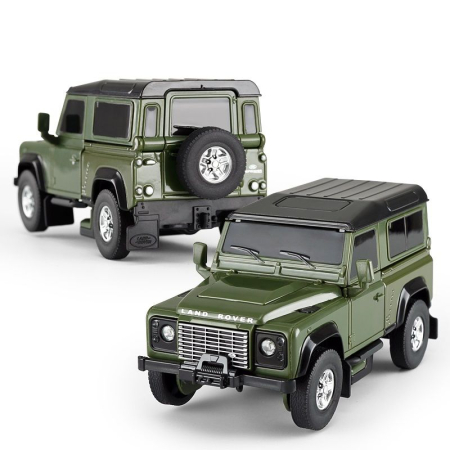 MASINUTA METALICA CONVERTIBILA LAND ROVER DEFENDER VERDE CU SCARA 1 LA 32 [3]