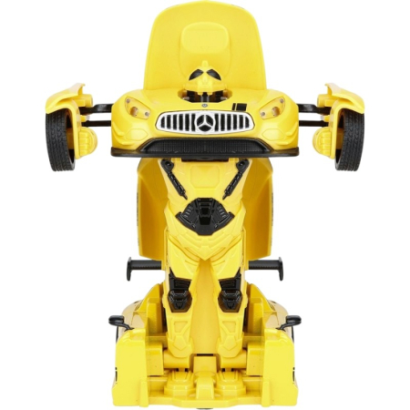 MASINUTA METALICA CONVERTIBILA MERCEDES BENZ GT3 GALBENA CU SCARA 1 LA 32 [3]