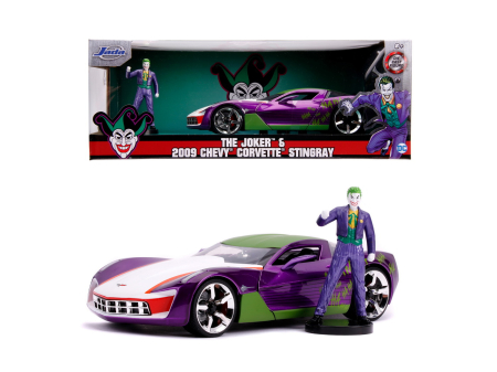 MASINUTE METALICA CHEVY CORVETTE STINGRAY 2009 SI FIGURINA JOKER SCARA 1:24 [2]