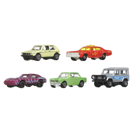 MATCHBOX SET 5 MASINUTE METALICE MBX RETRO II SCARA 1:64 [2]