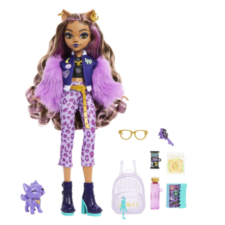 MONSTER HIGH PAPUSA CLAWDEEN WOLF SI CATELUL CRESCENT [9]