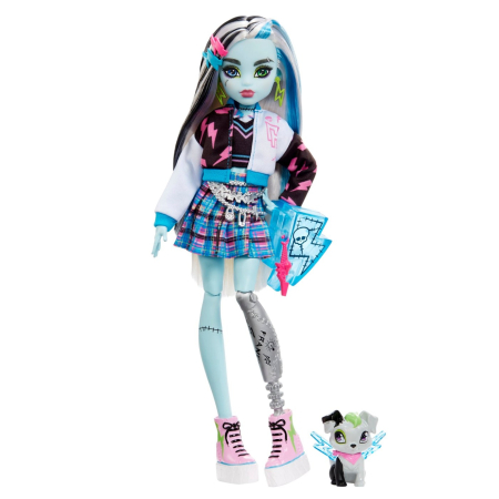 MONSTER HIGH PAPUSA FRANKIE STEIN CU ANIMALUT SI ACCESORII [1]