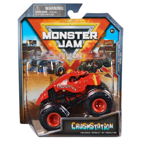 Mașinuțe, Motociclete, Elicoptere, Avioane - MONSTER JAM MASINUTA METALICA CRUSHSTATION SCARA 1 LA 64