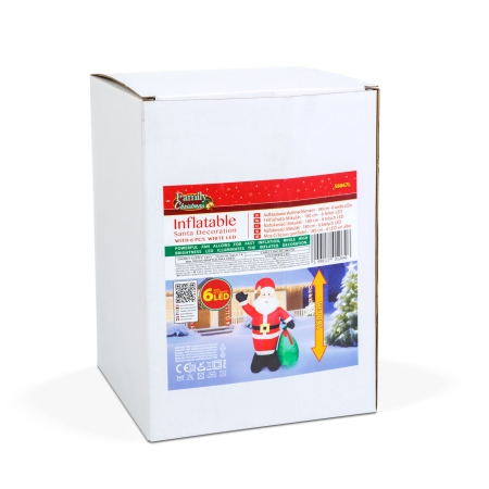 Moș Crăciun gonflabil - 180 cm - IP44 - 6 LED-uri albe - 100 - 240 V [2]