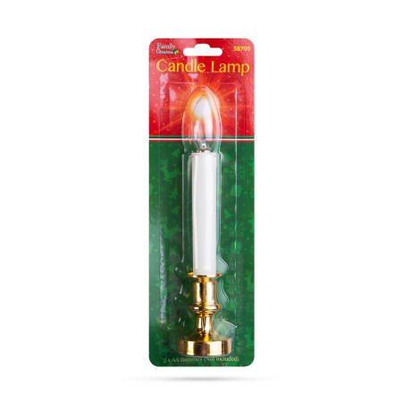 Ornament de Crăciun - lumânare LED - alb / auriu - 22 cm [2]