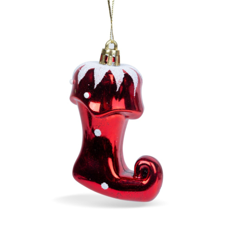 Produse de Crăciun - Ornament pentru brad - cizme lucioase - 8 x 6 x 4 cm