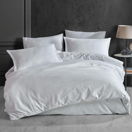 Textile pentru casă - Pachet 10 lenjerii de pat single  damasc  ,bumbac 100%