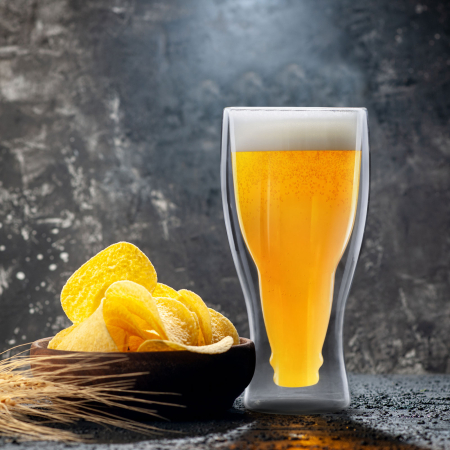 Articole pentru casă - Pahar cu pereți dubli - 350 ml - pentru bere, frappe și răcoritoare