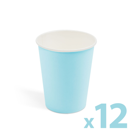 Accesorii pentru grătar - Pahare albastre de hârtie - 250 ml - 12 buc