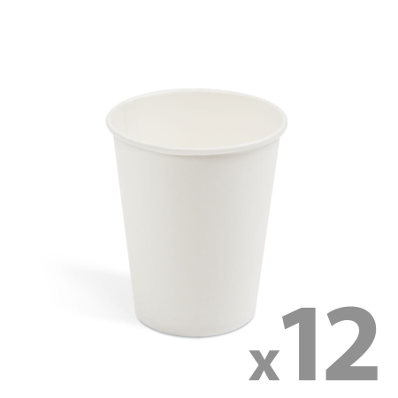 Accesorii pentru grătar - Pahare albe de hârtie - 250 ml - 12 buc. /pachet