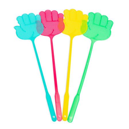 Articole pentru casă - Paletă de muște - 43,5 x 12 cm - plastic - 4 culori