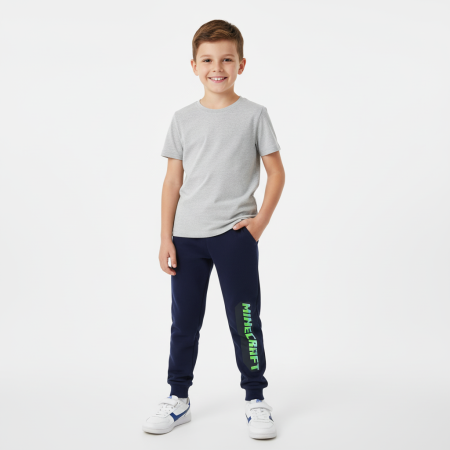 Pantaloni - Pantaloni lungi pentru copii Minecraft, albastru închis