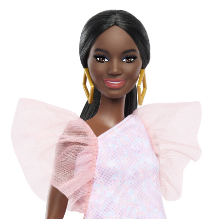 PAPUSA BARBIE FASHIONISTA  AFRO-AMERICANA CU ROCHIE PEACH [2]
