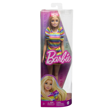 Barbie - PAPUSA BARBIE FASHIONISTA BLONDA CU APARAT DENTAR