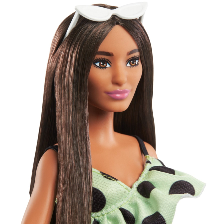 PAPUSA BARBIE FASHIONISTA BRUNETA CU SALOPETA VERDE [6]