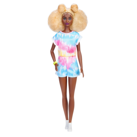 PAPUSA BARBIE FASHIONISTA CU PAR AFRO BLOND [4]