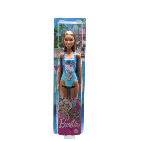 Barbie - PAPUSA BARBIE SATENA CU COSTUM DE BAIE ALBASTRU