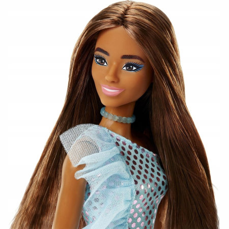 PAPUSA BARBIE TINUTE STRALUCITOARE SATENA CU ROCHITA BLUE [3]