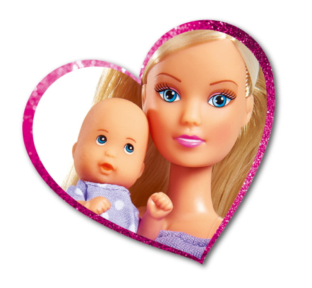 PAPUSA STEFFI IN PANTALONASI MOV SI CU CARUCIOR BEBE [2]