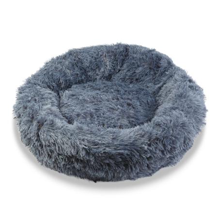 Îngrijire animale - Pat pentru câini - rotund - marime "XL" - 80 cm - gri
