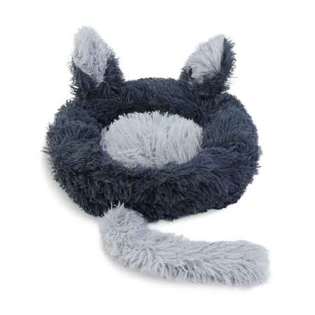 Îngrijire animale - Pat pentru pisici - rotund - 40 cm - negru