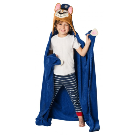 Patrula cățelușilor - Pătură 3D pentru copii Patrula Cățelușilor Chase din coral fleece, 110×140 cm