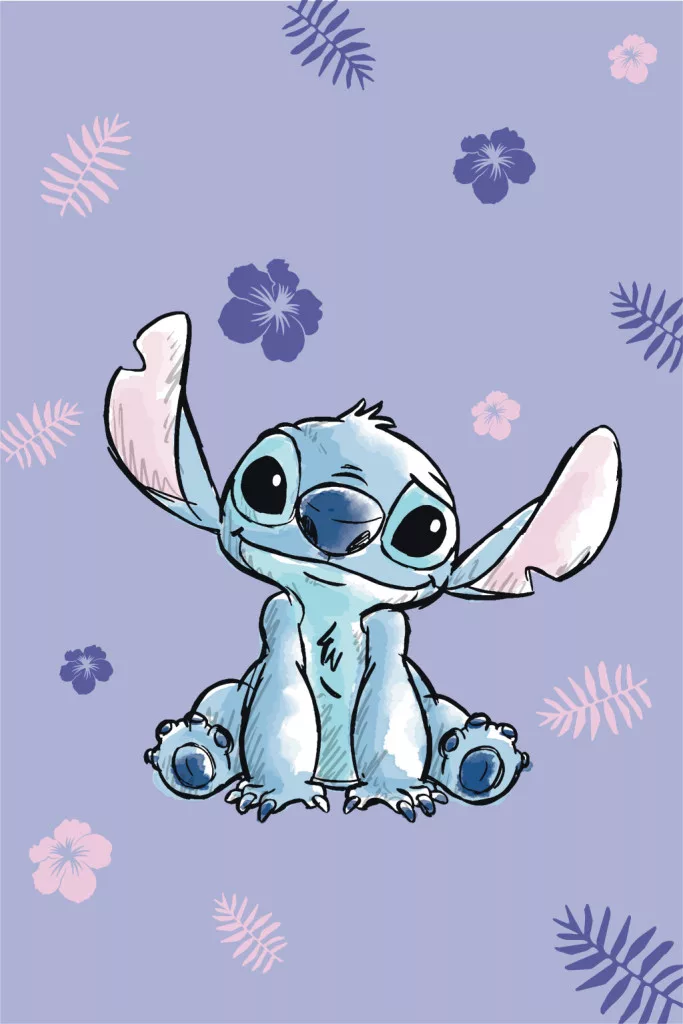 Pătură microfleece Lilo & Stitch Blooming, 100×150 cm [1]