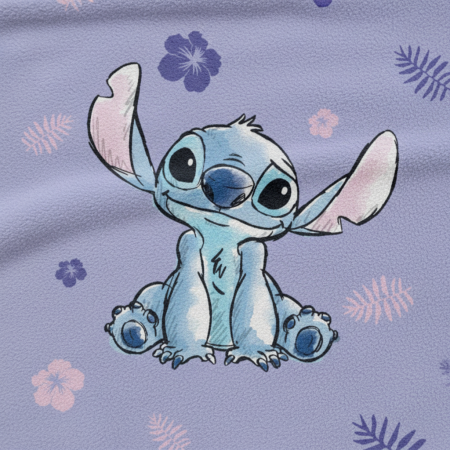 Lilo&Stitch - Pătură microfleece Lilo & Stitch Blooming, 100×150 cm